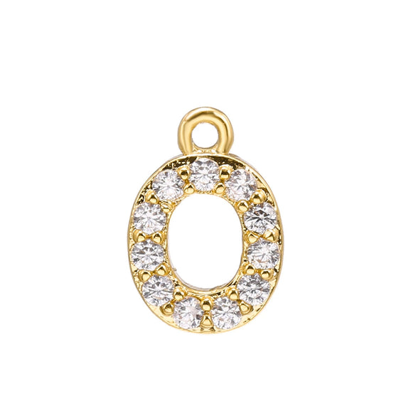 Jewelry Copper Real Gold Plated Letter Pendant For Women
