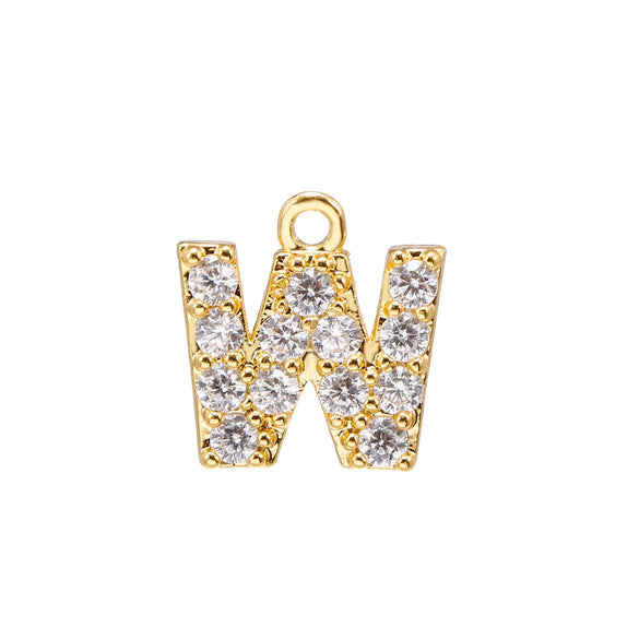 Jewelry Copper Real Gold Plated Letter Pendant For Women