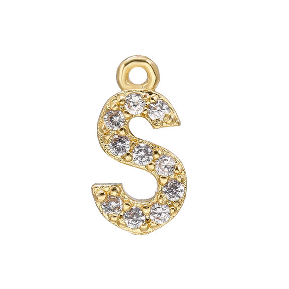 Jewelry Copper Real Gold Plated Letter Pendant For Women