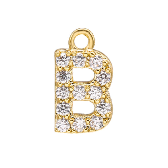 Jewelry Copper Real Gold Plated Letter Pendant For Women