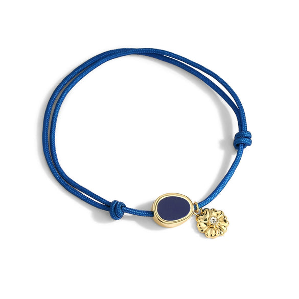 Jewelry Copper Real Gold Plated Woven Hand Rope Chain With Flower Pattern For Women