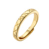 Jewelry Copper Ring Fragrant Style Geometric Pattern Microinlaid Zircon Electroplating For Men And Women Couple Ring
