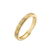 Jewelry Copper Ring Fragrant Style Geometric Pattern Microinlaid Zircon Electroplating For Men And Women Couple Ring
