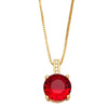 Jewelry Copper Round Zircon Geometric Minimalist Pendant Necklace With Box Chain