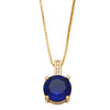Jewelry Copper Round Zircon Geometric Minimalist Pendant Necklace With Box Chain