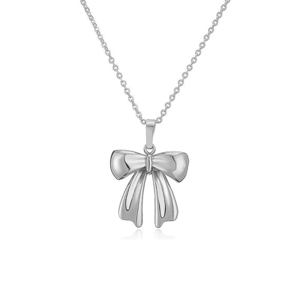 Jewelry Copper Set With Pearl Bow Necklace