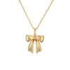 Jewelry Copper Set With Pearl Bow Necklace