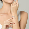 Jewelry Copper Silver Plated Dripping Oil Style Bracelet