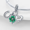 Jewelry Copper Silver Plated Ushaped Horseshoe Fourleaf Clover Ing Tree Dripping Oil Pendant