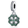 Jewelry Copper Silver Plated Ushaped Horseshoe Fourleaf Clover Ing Tree Dripping Oil Pendant