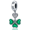 Jewelry Copper Silver Plated Ushaped Horseshoe Fourleaf Clover Ing Tree Dripping Oil Pendant