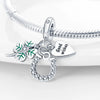 Jewelry Copper Silver Plated Ushaped Horseshoe Fourleaf Clover Ing Tree Dripping Oil Pendant