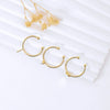 Jewelry Copper Small Fragrance Geometric Electroplated Open Ring Holder Earrings Accessories