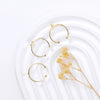 Jewelry Copper Small Fragrance Geometric Electroplated Open Ring Holder Earrings Accessories