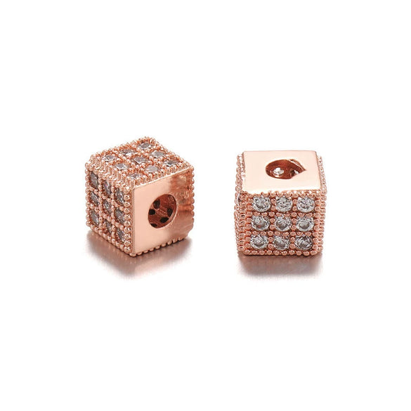 Jewelry Copper Square Microinlaid Zircon Electroplated Bracelet Accessories