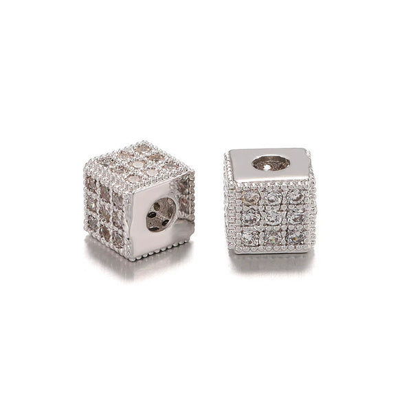 Jewelry Copper Square Microinlaid Zircon Electroplated Bracelet Accessories
