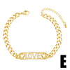 Jewelry Copper Star Heart Bracelet With Zircon For Women Cold Style Simple