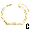 Jewelry Copper Star Heart Bracelet With Zircon For Women Cold Style Simple