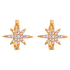 Jewelry Copper Star Shaped Headphone Clip Earrings With Zirconia Fashion Minimalist Design