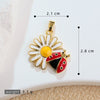 Jewelry Copper Sunflower Daisy Insect Pendant Electroplating