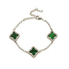 Jewelry Copper Titanium Steel Fourleaf Clover Plants And Flowers Electroplating Women's Fourpiece Set