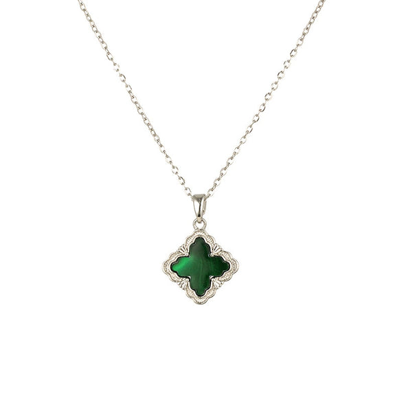 Jewelry Copper Titanium Steel Fourleaf Clover Plants And Flowers Electroplating Women's Fourpiece Set