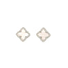 Jewelry Copper Titanium Steel Fourleaf Clover Plants And Flowers Electroplating Women's Fourpiece Set