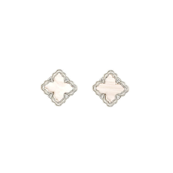 Jewelry Copper Titanium Steel Fourleaf Clover Plants And Flowers Electroplating Women's Fourpiece Set