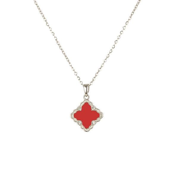Jewelry Copper Titanium Steel Fourleaf Clover Plants And Flowers Electroplating Women's Fourpiece Set