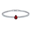 Jewelry Copper Water Drop Shape Microinlaid Zirconia Bracelet