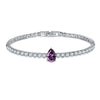 Jewelry Copper Water Drop Shape Microinlaid Zirconia Bracelet