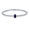 Jewelry Copper Water Drop Shape Microinlaid Zirconia Bracelet