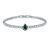 Jewelry Copper Water Drop Shape Microinlaid Zirconia Bracelet