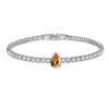 Jewelry Copper Water Drop Shape Microinlaid Zirconia Bracelet