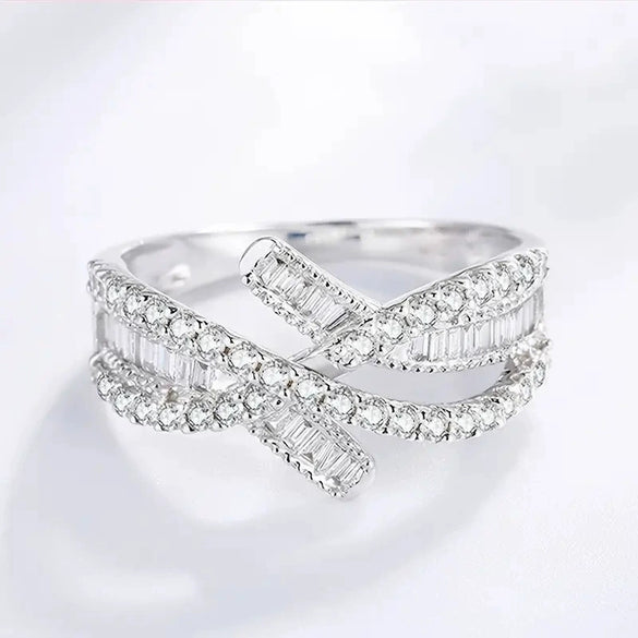 Jewelry Copper Zircon Bow Fashion Women's Ring