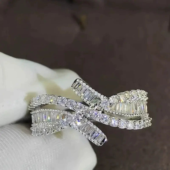 Jewelry Copper Zircon Bow Fashion Women's Ring