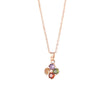 Jewelry Copper Zircon Four Leaf Clover O Chain Necklace For Women