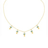 Jewelry Copper Zircon Fruit Pattern Cross Chain Necklace For Women Set With Precious Stones