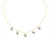 Jewelry Copper Zircon Fruit Pattern Cross Chain Necklace For Women Set With Precious Stones