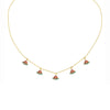 Jewelry Copper Zircon Fruit Pattern Cross Chain Necklace For Women Set With Precious Stones