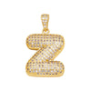 Jewelry Copper Zircon Goldplated Letter Clavicle Chain Pendant With Ochain And Electroplating Treatment