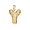 Jewelry Copper Zircon Goldplated Letter Clavicle Chain Pendant With Ochain And Electroplating Treatment