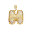 Jewelry Copper Zircon Goldplated Letter Clavicle Chain Pendant With Ochain And Electroplating Treatment