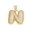 Jewelry Copper Zircon Goldplated Letter Clavicle Chain Pendant With Ochain And Electroplating Treatment