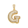 Jewelry Copper Zircon Goldplated Letter Clavicle Chain Pendant With Ochain And Electroplating Treatment