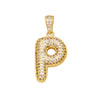 Jewelry Copper Zircon Goldplated Letter Clavicle Chain Pendant With Ochain And Electroplating Treatment