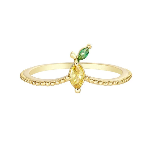 Jewelry Copper Zircon Inlaid Fruit Ring Bracelet For Women