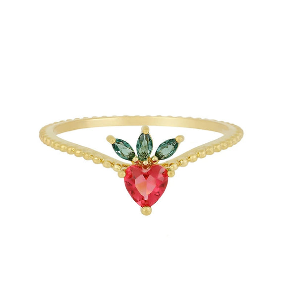 Jewelry Copper Zircon Inlaid Fruit Ring Bracelet For Women