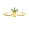 Jewelry Copper Zircon Inlaid Fruit Ring Bracelet For Women