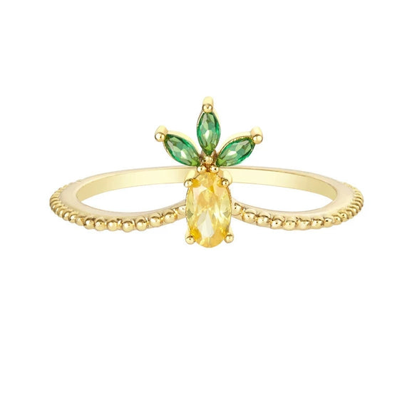 Jewelry Copper Zircon Inlaid Fruit Ring Bracelet For Women